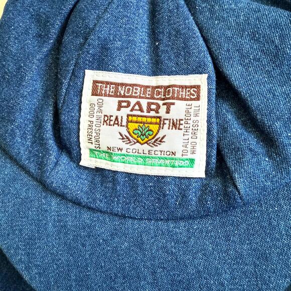 Vintage 90s MGM Kid's Fashion 3-Piece Pants Set Boys 12M Plaid Patchworks Denim - Picture 6 of 13